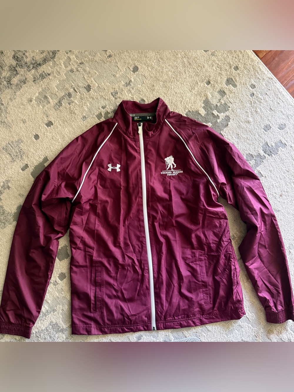 Under Armour Maroon Full-Zip Track Jacket